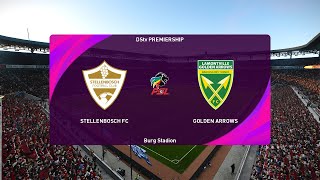 Stellenbosch vs Lamontville Golden Arrows 18092024 DStv Premiership PES 2021 [upl. by Ruiz]