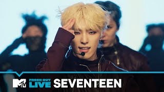 SEVENTEEN Performs Super  MTVFreshOut [upl. by Ibur]