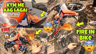 Almost Died😭 FIRE😨 in KTM  Aag laggai new Ktm Rc390 me😱Viral Video😱 Preparation to Ladakh Ride [upl. by Jacobah]