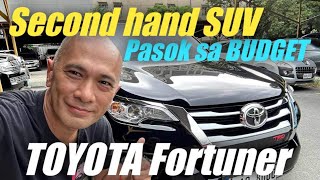 Secondhand SUV na Pasok sa Budget  TOYOTA Fortuner 4X2 G Diesel AT  Murang Second hand SUV [upl. by Namien831]