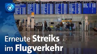 Erneut Streiks im Flugverkehr [upl. by Ronn]