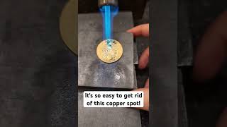 Removing a quotCopper Spotquot from a Gold Coin [upl. by Arema]