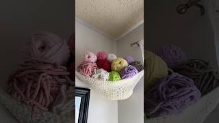 Crockett hammock for my yarn  VLOGMAS day 9 crochet amigurumi yarn [upl. by Gipson117]