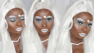 ICE PRINCESS HALLOWEEN MAKEUP TUTORIAL ❄️ [upl. by Essirehc]