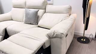 Natuzzi ESTREMO C126 Svinge Fabric Power Reclining 3 amp 3 Seater Sofas Sale Ex Display Clearance Max [upl. by Analat853]