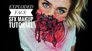 EXPLODED FACE  SFX Makeup Tutorial [upl. by Amsirac]