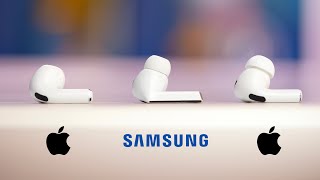 AirPods 4 VS Galaxy Buds3 Pro VS AirPods Pro 2 [upl. by Renaxela]