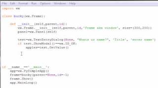 wxPython Programming Tutorial  8  Simple Text Program [upl. by Nylkaj]