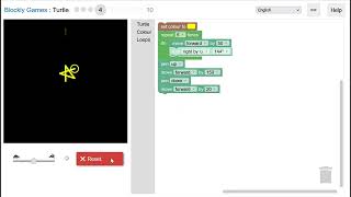 STEM Coding and Games  Blockly Games  Turtle  Level 15 [upl. by Leipzig]