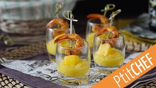 VERRINES CREVETTES ET MANGUE les verrines parfaites pour un apéritif festif  🍤 [upl. by Redliw145]