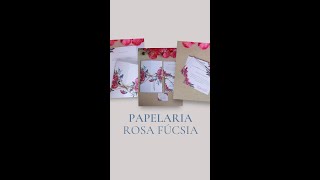 Papelaria de Casamento Personalizada Rosa Fúcsia  Eliene Convites [upl. by Lyrahc]