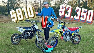 Cheap Chinese Pit Bike Vs Expensive Pit Bikes XPro Storm 125cc vs Honda Crf 110 [upl. by Theall]