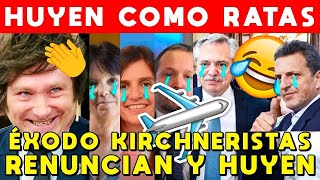 HUYEN COMO RATAS KIRCHNERISTAS RENUNCIAN ANTES DE TIEMPO MIEDO A GOBIERNO MILEI [upl. by Raynor651]