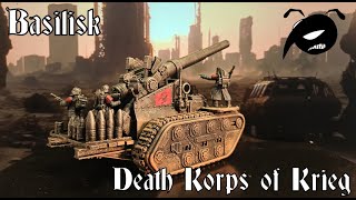 Death Korps of Krieg Print assemble and paint Basilisk [upl. by Ayotas]