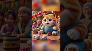 cat sets out to play the game of cakecat kitten cute funny cartoon [upl. by Enelhtac]