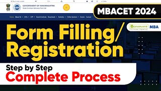 MAH MBA CET 2024  Registration Started  Step By Step Form Filling Process  Must Watch [upl. by Tibbs]