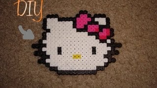 DIY Perler Bead Hello Kitty SweetCharmStop [upl. by Eehsar]