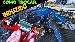 COMO trocar o INDUZIDO DO MARTELETE BOSCH GBH 224D [upl. by Ettevy]