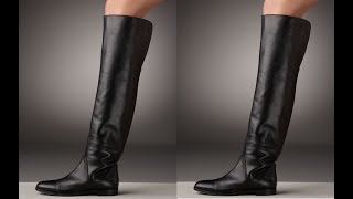 Cool Flat Over The Knee Leather Boots [upl. by Emalee921]