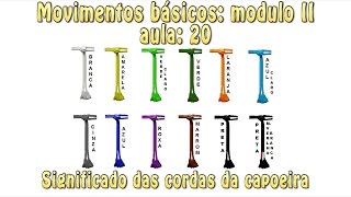 Significado das cores das cordas de capoeira Capoeira Básica Modulo 2 20 [upl. by Nnyllatsyrc]