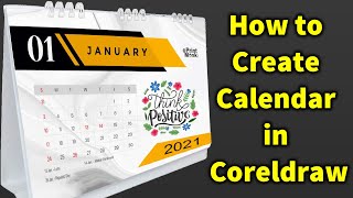 How to Create Calendar in Coreldraw [upl. by Sldney]