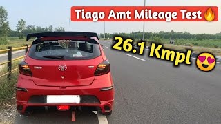 Tata Tiago Amt Mileage Test 🔥 Tiago petrol Mileage [upl. by Kanal919]