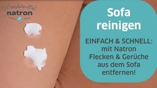 SOFA REINIGEN MIT NATRON – intensive Sofareinigung durch Natronpaste [upl. by Lemak]