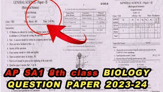 AP 8th SA1 BIOLOGY QUESTION PAPERAP 8th class SA1 BIOLOGY QUESTION PAPER8th SA1 BIOLOGY question [upl. by Lielos]