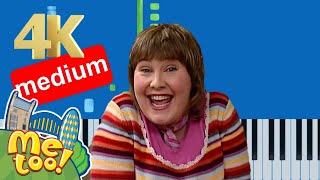 CBeebies Me Too Theme Song Slow Medium Piano Tutorial 4K [upl. by Inaluahek]