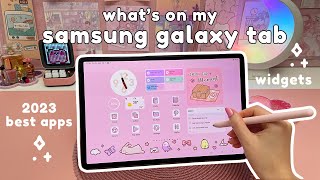 whats on my Samsung Galaxy Tab 💗 best apps  widgets  productivity apps note taking amp more [upl. by Alol]