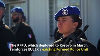 EULEX’s Reserve Formed Police Unit holds its Flag Ceremony [upl. by Noeled]