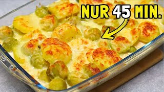 Der Rosenkohl Auflauf ist so lecker dass ich den jeden Tag mache Rosenkohl Gratin mit Kartoffeln [upl. by Aihsined]