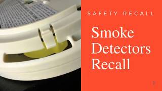 Smoke Alarm Recall From Kidde [upl. by Nacnud]