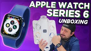 APPLE WATCH SERIES 6 AZUL E PULSEIRA SOLO LOOP UNBOXING [upl. by Aled]