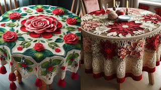 Crochet Table cloths very beautiful ❤️❤️ ll flower design 💞 share ideastable cloths crochet [upl. by Acimehs3]