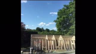 Time lapse of Keops Classic log cabins being built [upl. by Euf]