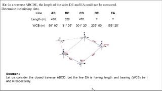 U3 8 Theodolite traversing – omitted measurement [upl. by Jacenta769]