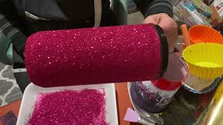 Glitter tumbler  Epoxy alternative sealed with modpodge [upl. by Raseac]