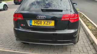 Audi s3 8p decat sound clips cold startdrive [upl. by Grimbly]