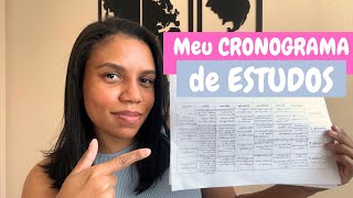 CRONOGRAMA de ESTUDOS  simples e eficiente 📚 [upl. by Glynias]