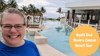 Hyatt Ziva Riviera Cancun Resort Tour AllInclusive Family Vacation in Mexico  Trips with Angie [upl. by Anat]