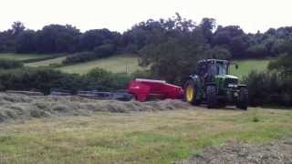 John Deere 6930 Lely Welger AP830 Baling Hay [upl. by Antonietta]