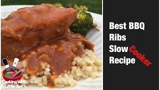 Best BBQ Ribs  Slow Cooker recipe [upl. by Nomyar753]