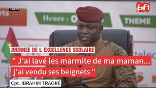 Journée de lexcellence  le président Ibrahim TRAORE sadresse aux élèves et acteurs de léducation [upl. by Novaelc]