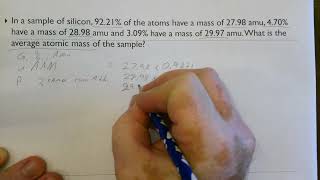 Chem  Average atomic mass calculation [upl. by Kwasi]