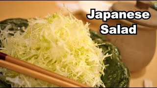 Japanese Salad Dressing Recipe Crispy Cabbage Japanese Salad with Sesame Dressing [upl. by Ahsemed]