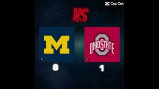 Ohio state vs Michigan foryou youtube collegefootball [upl. by Keifer]