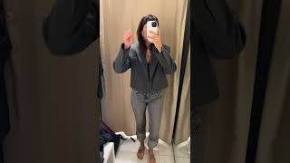 Zara Cropped blazer Autumn look ootd outfits zara whattowear trendyfashion trendyoutfits [upl. by Sabas]