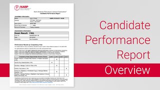 Performance Report Overview  NABP Exams [upl. by Svend]