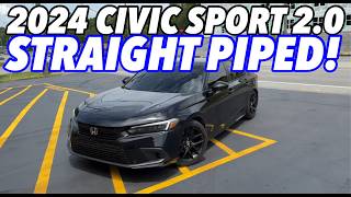 2024 Honda Civic Sport 20L w STRAIGHT PIPES [upl. by Atinuj]